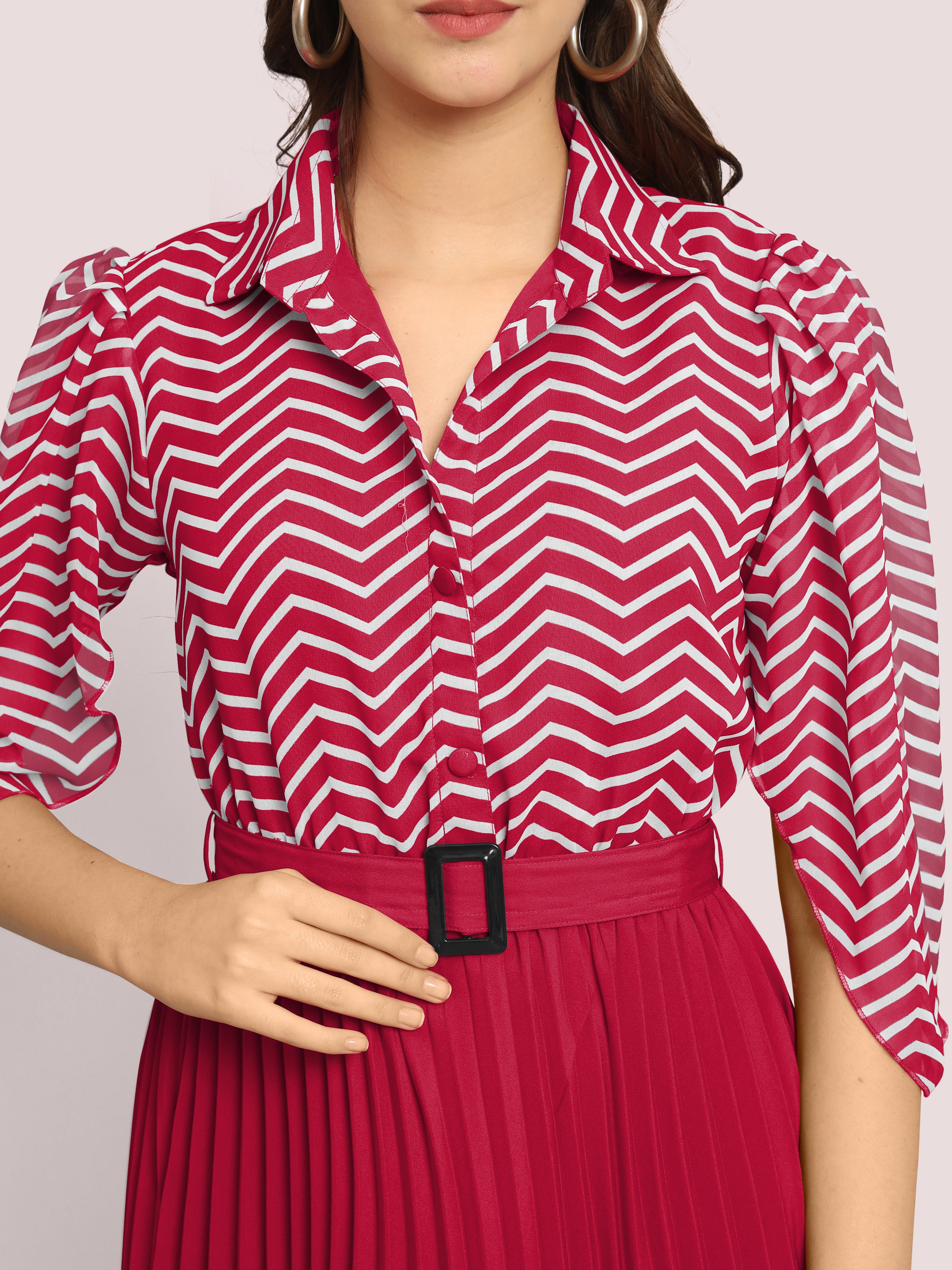 a-line fit and flare pink dress